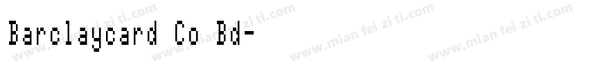 Barclaycard Co Bd字体转换